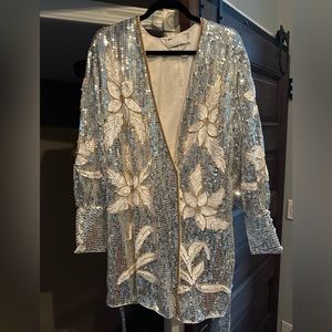 ASOS Edition Floral sequin wrap Wrap Dress Size 10